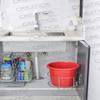 Creatick Stainless Steel Bin Holder/Open-Top Dust Bin Holder/Modular Kitchen Fixture (Dia 10 Inches) - Silver Chrome view 1