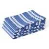 Encasa XO Kitchen Cloth for Cooking | Cotton Hand Towel for Drying Dishes | 70x45 cm Tea Towels | Highly Absorbent for Cleaning & Quick Drying of Plates | Franca Blue Stripes (Set of 4 Pieces) view 1
