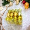 Evisha Small 20 pcs Golden Christmas X-Mass Tree Decoration Balls Hangings Ornaments view 2