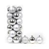 Evisha 20 pcs Silver Christmas X-Mass Tree Decoration Balls Hangings Ornaments view 2