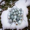 Evisha 20 pcs Silver Christmas X-Mass Tree Decoration Balls Hangings Ornaments view 4