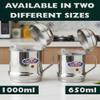 MARU Stainless Steel Oil dispensers for kitchen - Durable Oil container for kitchen with Handle, Ideal for Cooking Perfect Oil Dispenser for Daily Use (650ML) view 2