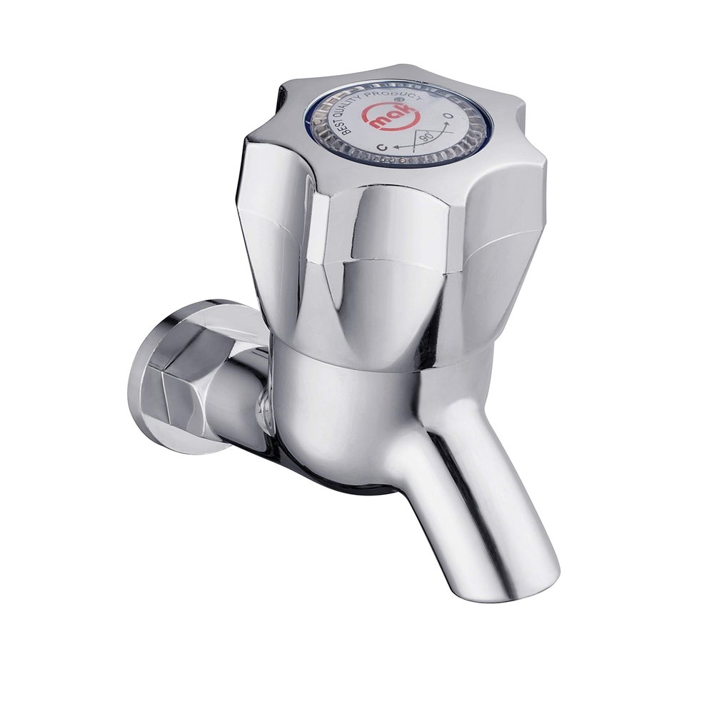 Nixnine Mak ABS Plastic Water Tap for Kitchen, Bathroom Wash Basins, Pack of 5, (C P Finish))