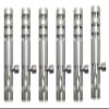 Life Vision Half Round Style Zaylo (Aluminium Body with Steel Rods and Knob) Tower Bolts 4 inch S.S. Finish Pack of 6 Pcs. view 1