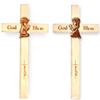 Incredible Gifts India Engraved Wooden Boy & Girl Faith Cross for Christmas (Set of 2, 8x4in) view 1