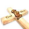 Incredible Gifts India Engraved Wooden Boy & Girl Faith Cross for Christmas (Set of 2, 8x4in) view 2