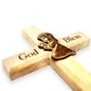 Incredible Gifts India Engraved Wooden Boy & Girl Faith Cross for Christmas (Set of 2, 8x4in) view 3
