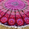 Textile Art Tapestry Mandala Traditional Cotton Round Center Table Cover-Queen, Multicolour view 1