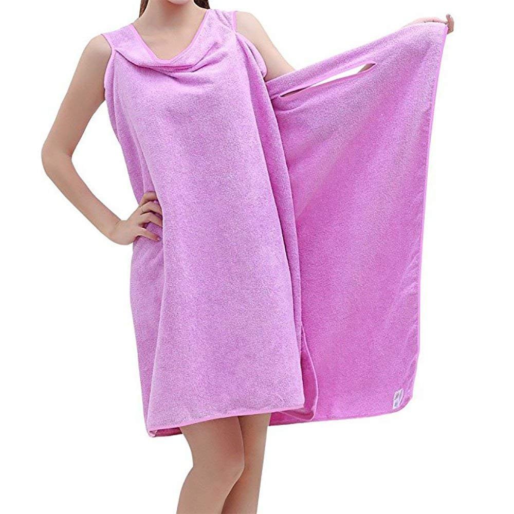 VIRTUAL WORLD Wearable AbsorbentTowel Fast Dry Magic Women Beach Spa Bathrobes Bath Skirt Lady Wearable Drying Girl Dress (Multi Color)