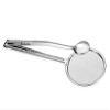 Food Tong Stainless Steel Strainer Kitchen Filter Mesh Spoon Fried Food Oil Strainer Clip Filter Spoon 28 * 10cm-Silver view 1