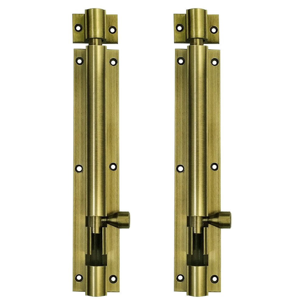 Atlantic Aluminium Plain Tower Bolt 8 inch, Antique Finish, Pack of 2