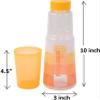 Nayasa Plastic PET Water Bottle With Glass 1000ml (MULTICOLOUR, 4PC) view 3