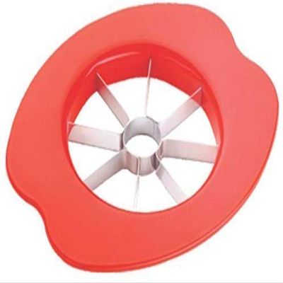 M Tech Stainless Steel Apple Cutter with Plastic Push Stand Apple Cutter Apple Slicer Cuts Equally cuts Apple into 6-8 Pieces (Color as per Stock Availability)