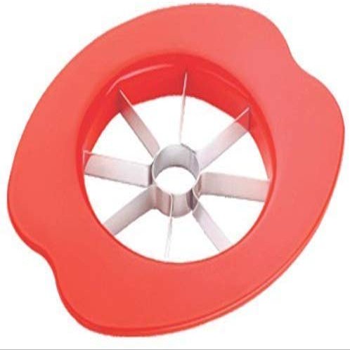 M Tech Stainless Steel Apple Cutter with Plastic Push Stand Apple Cutter Apple Slicer Cuts Equally cuts Apple into 6-8 Pieces (Color as per Stock Availability)