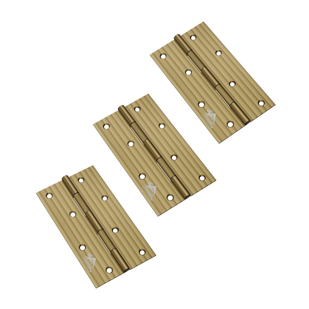 Atlantic Heavy Window Door Hinges 4 Inch x 12 Gauge/2.5 MM Thickness Home/Office/Hotel for Main Window Door/Bedroom/Kitchen/Bathroom Premium Stainless Steel Welded Head, Antique Finish, Pack of 3 Pcs
