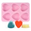 UG LAND INDIA 6 Cavity Silicone Soap Molds Heart Shaped Silicone Baking Mold Cake Mold Ice Cube Tray for Chocolate Muffine Jelly Pudding view 1