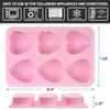 UG LAND INDIA 6 Cavity Silicone Soap Molds Heart Shaped Silicone Baking Mold Cake Mold Ice Cube Tray for Chocolate Muffine Jelly Pudding view 2