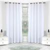 Home Ready Polyresin Grommet, Rod Pocket Door Curtain, 5 Feet, White, Pack of 2 view 1