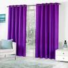 Home Ready Polyresin Grommet, Rod Pocket Door Curtain, 5 Feet, Purple, Pack of 2 view 1