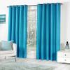 Home Ready Polyresin Grommet & Rod Pocket Eyelet Curtain For Long Door, 5 Feet, Blue, Pack of 2 view 1