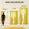 Home Ready Polyresin Grommet, Rod Pocket Door Curtain, 5 Feet, Pink, Pack of 2 view 3