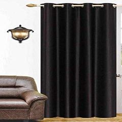 Home Ready Polyresin Grommet, Rod Pocket Door Curtain, 10 Feet, Black, Pack of 1
