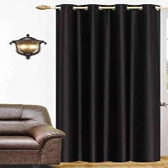 Home Ready Polyresin Grommet, Rod Pocket Door Curtain, 10 Feet, Black, Pack of 1