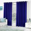 Home Ready Polyresin Grommet, Rod Pocket Door Curtain, 5 Feet, Blue, Pack of 2 view 1