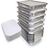 KRUM Food Storage Disposable Aluminium Foil Containers with Lid (100, 250 ml) view 1