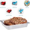KRUM Food Storage Disposable Aluminium Foil Containers with Lid (100, 250 ml) view 2
