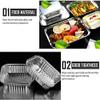 KRUM Food Storage Disposable Aluminium Foil Containers with Lid (100, 250 ml) view 3