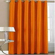 Home Ready Polyresin Grommet, Rod Pocket Door Curtain, 10 Feet, Orange, Pack of 1