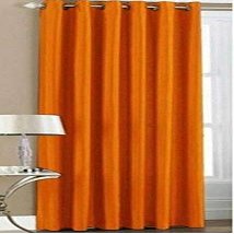 Home Ready Polyresin Grommet, Rod Pocket Door Curtain, 10 Feet, Orange, Pack of 1