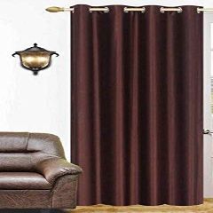 Home Ready Polyresin Grommet, Rod Pocket Door Curtain, 10 Feet, Brown, Pack of 1