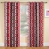 Home Ready Polyresin Grommet & Rod Pocket Window Eyelet Curtain, 6 Feet, Maroon, Pack of 2 view 1
