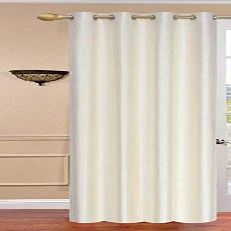 Home Ready Polyresin Grommet, Rod Pocket Door Curtain, 10 Feet, Cream, Pack of 1