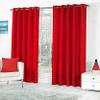 Home Ready Polyresin Grommet, Rod Pocket Door Curtain, 5 Feet, Red, Pack of 2 view 1