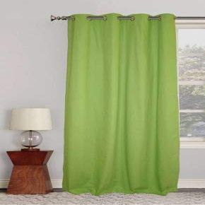 Home Ready Polyresin Grommet, Rod Pocket Door Curtain, 10 Feet, Green, Pack of 1