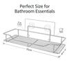 Killerzone VIHAX Self Adhesive Bathroom Shelf Rack | Stainless Steel Wall Mount Shower Caddy with Magic Sticker | No Drilling, Rustproof Storage Rack for Bathroom & Kitchen (1 Shelf, Silver Chrome) view 3