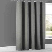 Home Ready Polyresin Grommet, Rod Pocket Door Curtain, 10 Feet, Grey, Pack of 1