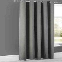 Home Ready Polyresin Grommet, Rod Pocket Door Curtain, 10 Feet, Grey, Pack of 1