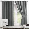 Home Ready Polyresin Floral Grommet, Rod Pocket Door Curtain, 5 Feet, Grey, Pack of 2 view 1