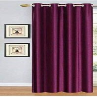 Home Ready Polyresin Grommet, Rod Pocket Door Curtain, 10 Feet, Wine, Pack of 1