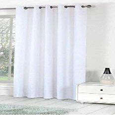 Home Ready Polyresin Grommet, Rod Pocket Door Curtain, 10 Feet, White, Pack of 1