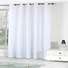 Home Ready Polyresin Grommet, Rod Pocket Door Curtain, 10 Feet, White, Pack of 1