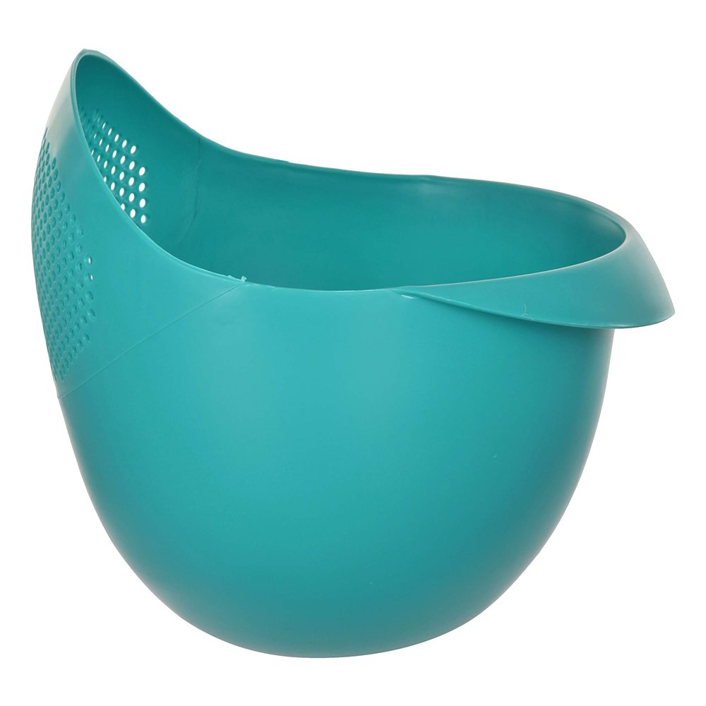 Cutting EDGE Food Strainer Colander (1 x Big) | Multipurpose Vegetable Rinsing Washing Bowl, Fruit Basket, Kitchen Sieve & Pasta Strainer | BPA-Free, Plastic Basket with Drain Holes (SEA Green)