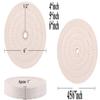 DIY Crafts Extra Thick Buffing Polishing Wheel 4/5/6"inch ( 50 Ply ) Bench Grinder Tool 1/2" Arbor Hole Polishing Pad For Bench Grinder, 1/2" Arbor Hole 1"inch Thick (Pack Of 2 Pcs, 5"inch 1x Polishing Compound) view 4