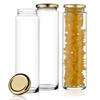 STAR WORK Clear Long Bamboo Glass Jars (500 ml) - Pack of 5 Container view 3