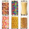 STAR WORK Clear Long Bamboo Glass Jars (500 ml) - Pack of 5 Container view 4