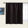 Comfy Home Window Rod Pocket Blackout Curtain Pack of 1 Piece (Width - 46" Inch X 60" Inch - Length) Brown view 1